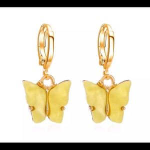 NWT Butterfly Dangle Loop Earrings